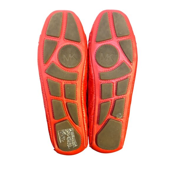 Michael Kors Red Embossed Leather Ballet Flats Size 6 - Picture 6 of 8